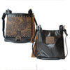 Urban Gypsy Design Urban Satchel Handbag in Finch Print and Black Distress Color, Artisan Designer Handbags