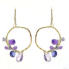 Vannucci Design by Justine Amethyst Pink Amethyst and Iolite Radiant Orchid Earrings EO009