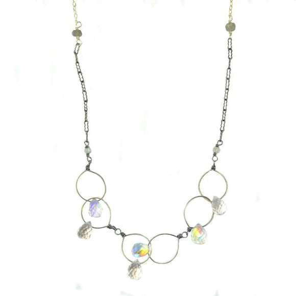 Vannucci Design by Justine Galaxy Gunmetal Necklace NR3056