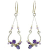Vannucci Design by Justine Iolite Amethyst and Pink Amethyst Horseshoe Pendant Earrings in Purples EO023