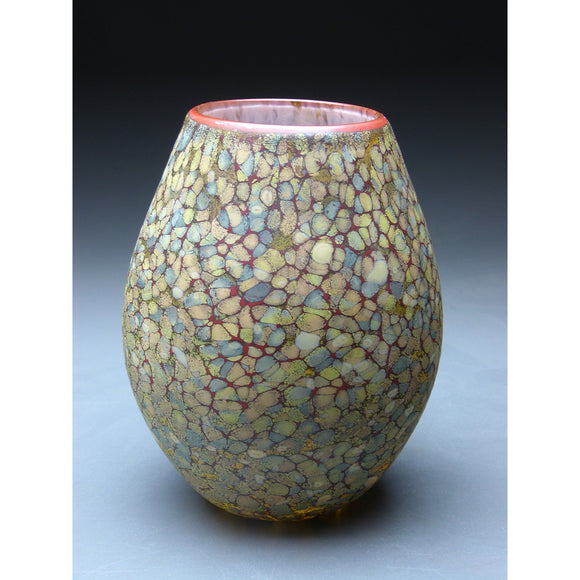 Vase in Sandy Handblown Glass Vase by Thomas Spake Studios Artisan Handblown Art Glass Vases