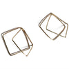 Folded Octagon 14Kt Gold Fill Post Earrings FOSE002 by Votive Designs Jewelry, Artistic Artisan Designer Jewelry