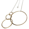 Sacred Circles 14Kt Gold Fill and Sterling Silver Necklace SSN001 by Votive Designs Jewelry, Artistic Artisan Designer Jewelry