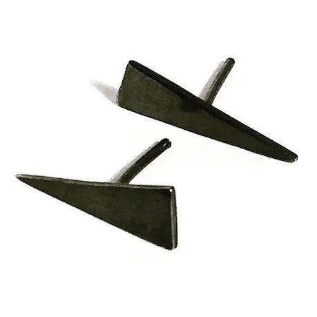 Tiny Opposing Fibonacci Post Earrings TFSE002 by Votive Designs Jewelry, Artistic Artisan Designer Jewelry