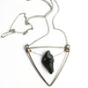 Votive Designs Jewelry Tourmaline Heart Sterling Silver and Brass Necklace THN001 Artistic Artisan Designer Jewelry