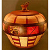 Winchester Woodworks Lidded Urn 1313, Artistic Artisan Wood Turned Urns