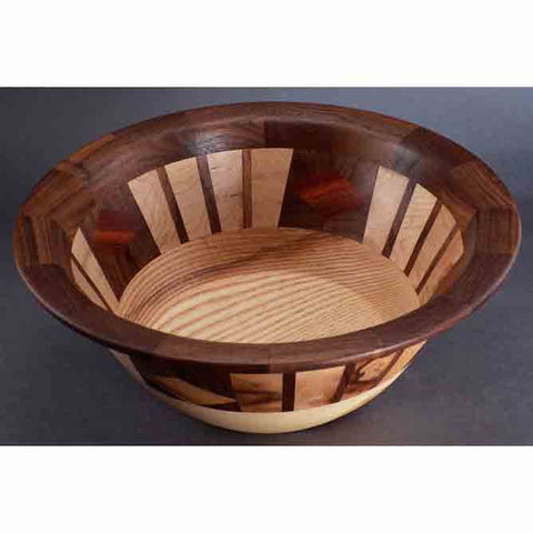 Winchester Woodworks Segmented Bowl 1291, Artistic Artisan Wood Turned Bowls
