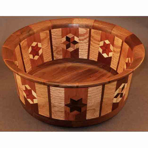 Winchester Woodworks Segmented Bowl 1292, Artistic Artisan Wood Turned Bowls