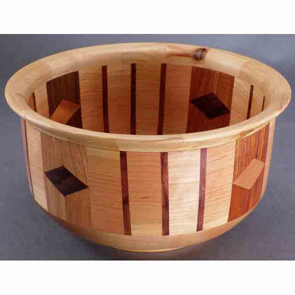 Winchester Woodworks Segmented Bowl 218, Artistic Artisan Wood Turned Bowls