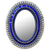 Mosaic Round Mirror in Cobalt Drop in Oval Shape by Zetamari, Angie Heinrich