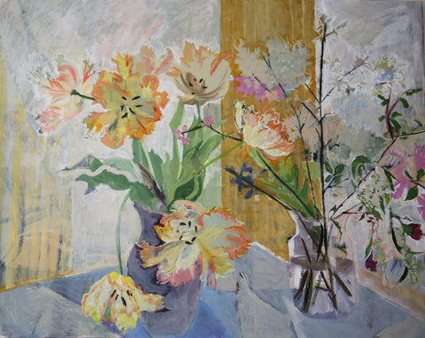 COVID Tulips c-lb326 Painting by Lila Bacon 04-2020 24x30