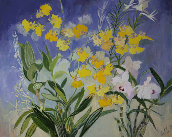 COVID Norms Orchids C-LB333 Flower Paintings by Lila Bacon 05-2020 24x30