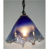 Crystal Postighone Blue & Clear Pendant Light, Artistic, Artisan, Hand Blown Glass Pendants