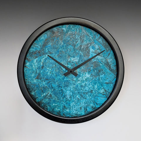 Nate Verdigris Copper Wall Clock by Leonie Lacouette